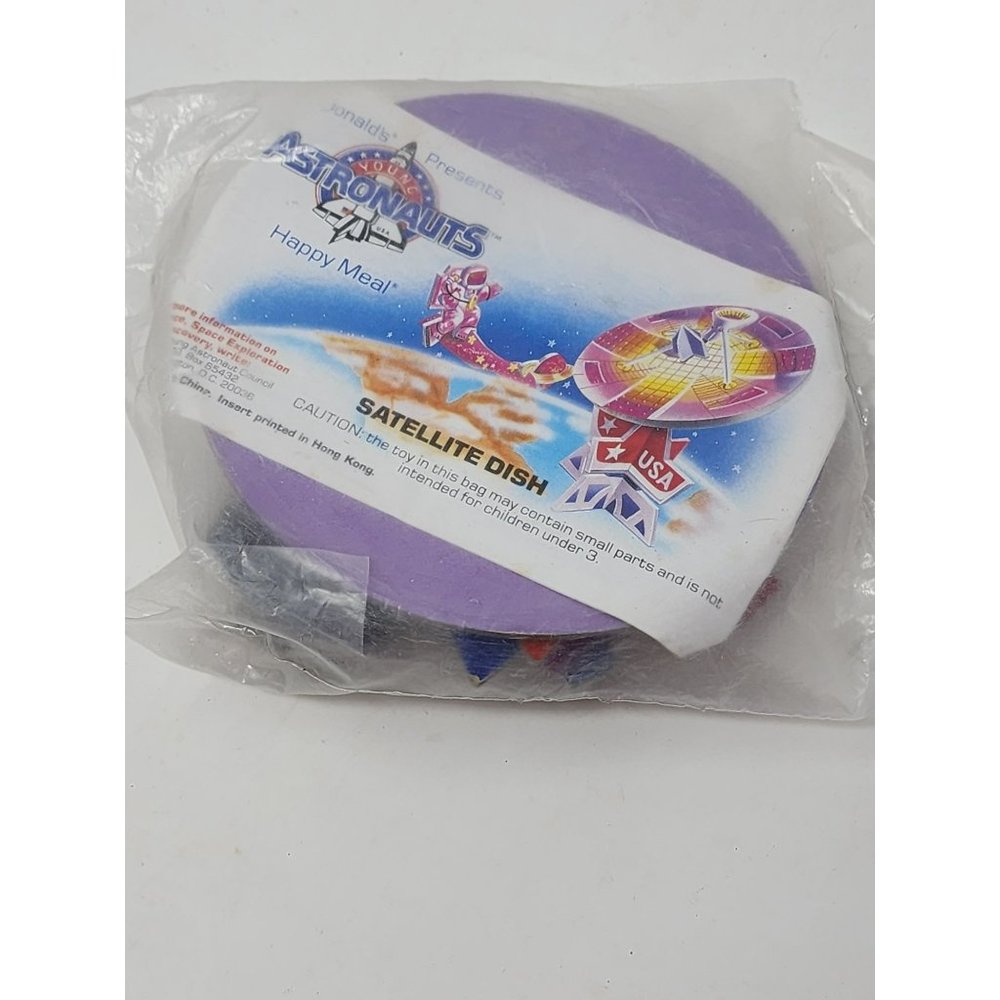 1991 McDonalds Happy Meal Young Astronauts Satellite Dish Toy-New-Sealed